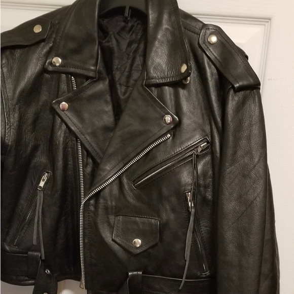 Vintage Leather biker moto jacket FABULOUS - Picture 8 of 13
